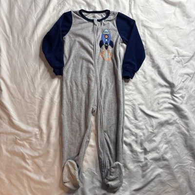 Kids Headquarters Toddler Pajamas 1 Piece Full Body Zip Size 4T - Rocket - Image 1 of 4