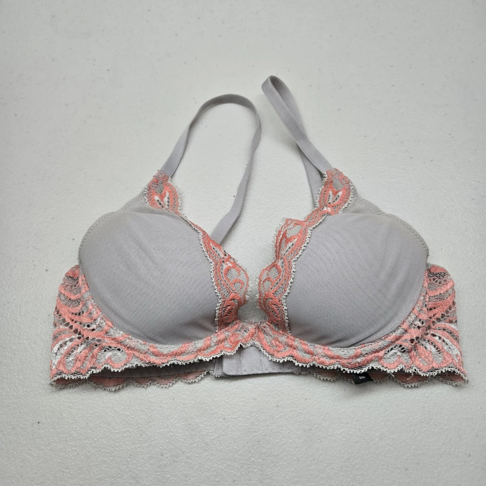 Sujetador para mujer Natori 32B gris camiseta con aros correa de encaje ajustable Foto 1 de 4