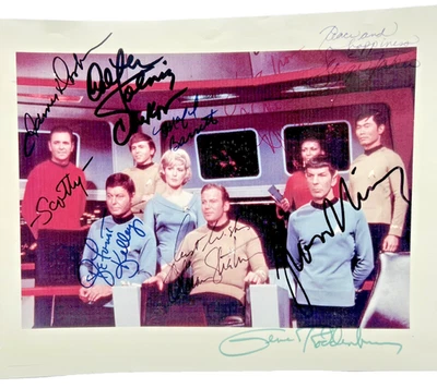 Star Trek Original Cast Autographed 8.5x11 Reprint Photo with Gene Roddenberry - Image 1 of 4