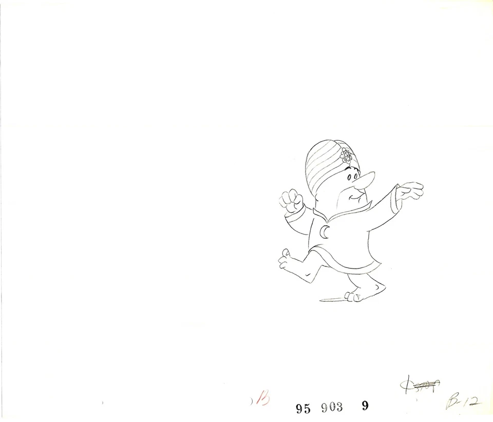 Picapiedra Barney Animación Arte Cel Dibujo Hanna-Barbera 1980-1 002 Foto 1 de 1