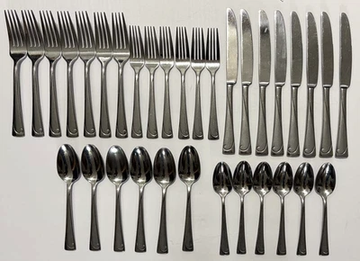 33 Pc. Oneida Stainless SCRIPT Pattern Flatware - Image 1 of 4