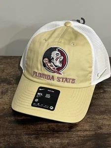 Nike Florida State Seminoles Cappello Berretto Uomo Regolabile Tan NCAA FSU Club Cap M-L - Foto 1 di 8