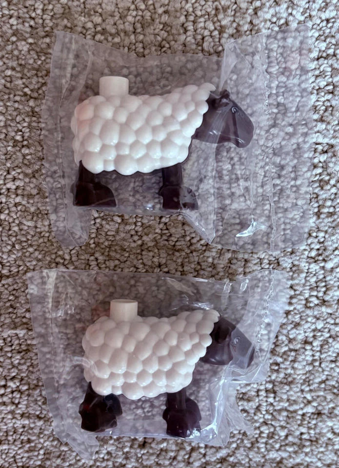 NUEVO 2 LEGO DUPLO Oveja Negra con Lana Blanca, todavía en plástico Foto 1 de 1
