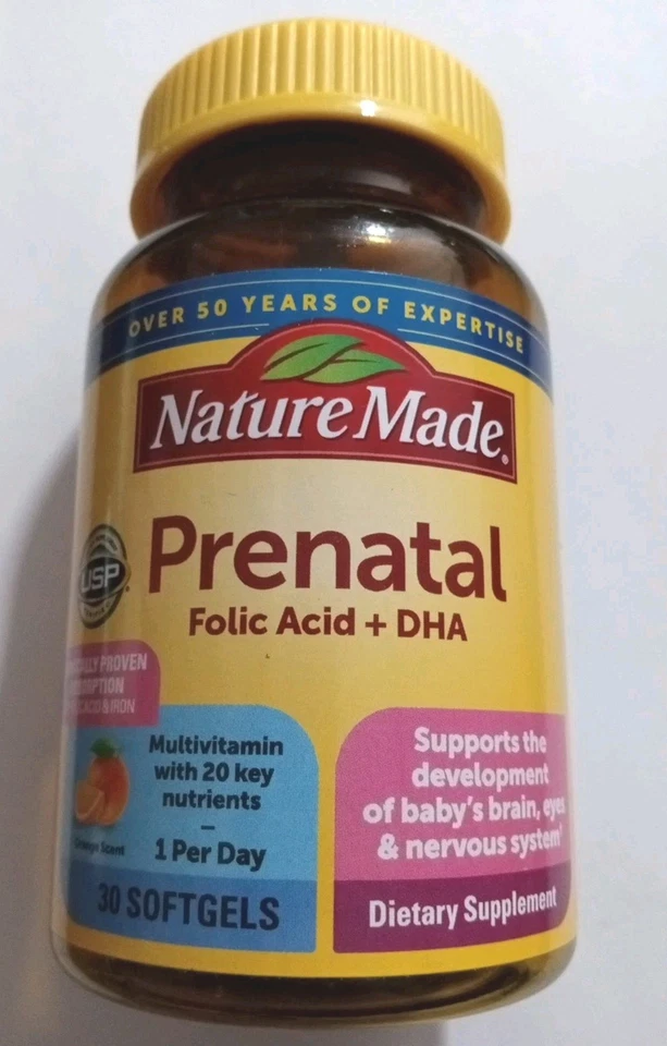 Ácido fólico prenatal NatureMade + DHA 30 cápsulas blandas Foto 1 de 1
