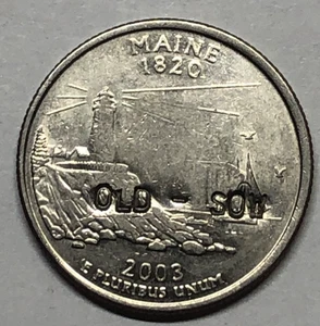2003 D Maine quarter counterstruck error - Picture 1 of 2