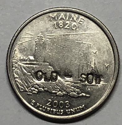 2003 D Maine quarter counterstruck error - Image 1 of 2