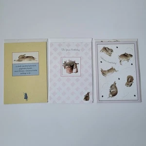 Tarjetas de felicitación y sobres de Marjolein Bastin Bunny (3) cuaderno de bocetos de la naturaleza sin usar - Imagen 1 de 10