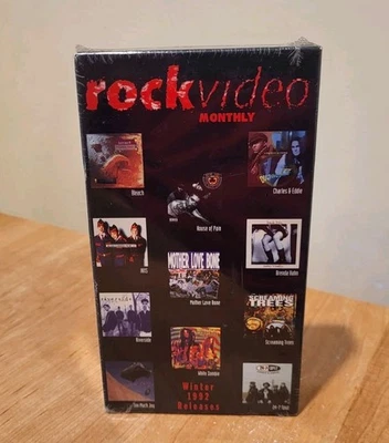 РОК-ВИДЕО ЕЖЕМЕСЯЧНО новый запечатанный VHS WARNER музыка зима 1992 Hi-Fi - Изображение 1 из 4
