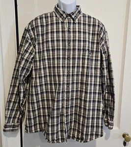 Camisa a Cuadros Eddie Bauer Para Hombre Manga Larga 100% Algodón Franela Peso Pesado XLT - Imagen 1 de 11