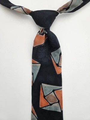 Corbata Robert Daskal pintada a mano 100 % seda única firmada por artista cosida a mano  Foto 1 de 4