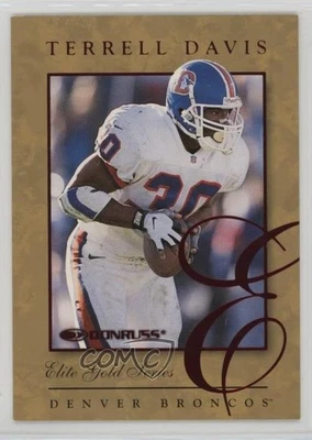 1997 Donruss Elite Series Gold /2000 Terrell Davis #5 HOF - Image 1 of 2