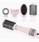 IG INGLAM 4 in 1 Blowout Brush, Negative lon - Pink - Hair Dryer Brush Set