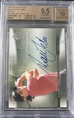 BGS 9.5/10 RACHEL TESKE 2004 SP Authentic Golf Sign Of The Times Single AUTO - Image 1 of 2
