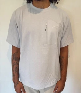 Arcteryx Tech Zip Utility Tee Men’s M Dove Grey | Chest Zip Pocket - Picture 1 of 5