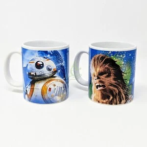 Star Wars Galerie Ceramic Coffee Mug Lot of 2 - Chewbacca & BB-8 DISNEY 10 oz - Picture 1 of 6