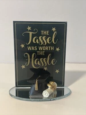 Glass Graduation Decor 5” x 4.5” New - Image 1 of 3