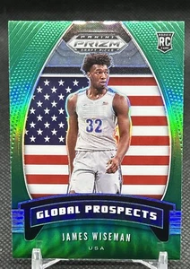 Selecciones del draft Panini Prizm 2020-21 Global Prospects verde Prizm James Wiseman radiocontrol - Imagen 1 de 15