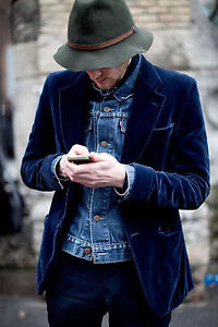 New Men Elegant Luxury Stylish Designer Blue Smoking Jacket Party Wear Blazer 