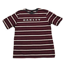 Oakley Custom Fit T Shirt Size 2XL  Red black Gray Stripes