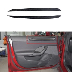 Carbon Fiber Interior Front Door Panel Cover Trim Strip for Tesla Model S 2022+ - Imagen 1 de 5