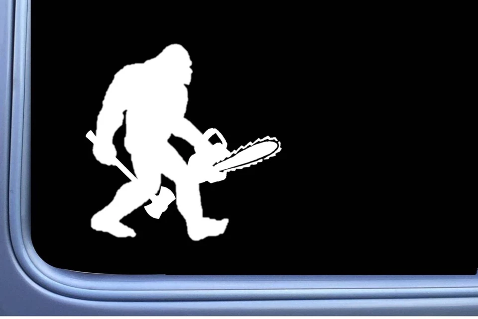 EZSTIK Bigfoot Logger Decal OS 439 6" sasquatch logging sticker chainsaw ax