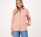 Denim & Co. Women's Plus Sz Jacket 4X Fleece Bonded Snap Pink A566737