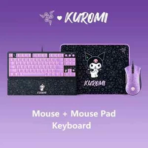 Razer x Sanrio Kuromi DeathAdder Gaming Mouse and Mechanical Keyboard Bundle - Picture 1 of 7