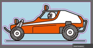 Tamiya Comical Buggy Champ Aufkleber vorgeschnitten V1 Größe 6x3 Zoll - Bild 1 von 1