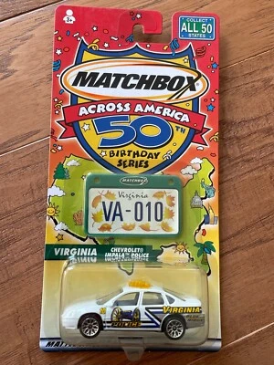 2002 MATCHBOX ACROSS AMERICA VIRGINIA CHEVROLET IMPALA POLICE CAR - Image 1 of 2