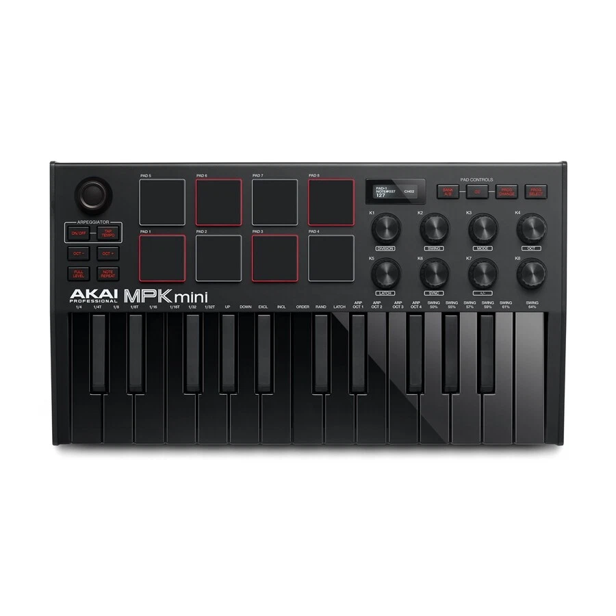 AKAI MPK MINI MK3 Black Controller USB MIDI 25 Tasti Nero - Immagine 1 di 1