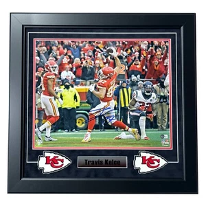 Travis Kelce Autographed Kansas City Chiefs 16x20 Photo Framed Signed BAS KC - Picture 1 of 8