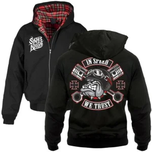 Männer Harrington Jacke mit Kapuze Oldschool In Speed we Trust Tuning Tuner - Bild 1 von 5