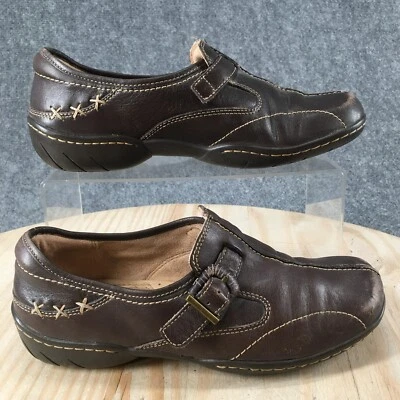 Naturalizer Shoes Womens 7M Pursue Split Toe Casual Slip On Loafer Brown Leather - Image 1 of 4