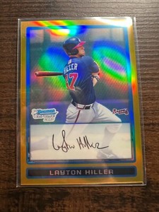 A83,589 - 2009 Bowman Chrome Prospects Gold Refractors #BCP189 Layton Hiller/50