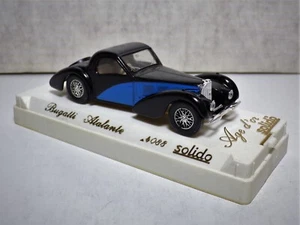 Solido Bugatti Atlante #4088 1:43 Scale Model Car Blue Black 020923WT - Picture 1 of 4