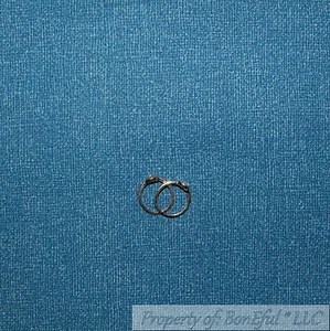 BonEful FABRIC FQ Cotton Quilt Blue Tone Small Little Calico Burlap Texture Xmas - Picture 1 of 14