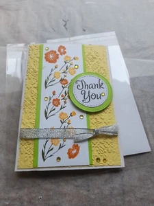 Handmade Greeting Card *Thank you card & envelope - Picture 1 of 4