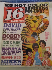 Dark Shadows, David Cassidy, Bobby Sherman - 16 Magazine 1970 - Picture 1 of 13