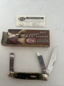 CASE XX 6347 SS pocket knife STOCKMAN bone OLIVE GREEN BOX PAPERS USA 2010 - Picture 1 of 6