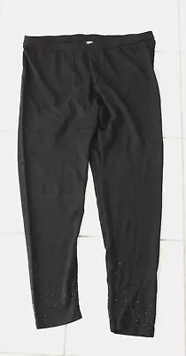 Tesoro Moda Pants Black Elastic Waist Sequence Holiday Women's Plus Size 1X New - Image 1 of 4