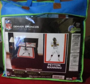 Peyton Manning Denver Broncos Twin Comforter Set NFL Football Bedding New - Picture 1 of 4