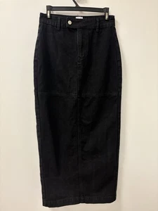 Princess Polly Gazelle Washed Black Denim Skort 6 - Picture 1 of 13