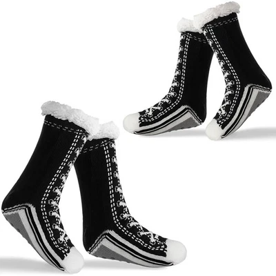 2 pares de calcetines ultra gruesos de cachemir para Navidad - calcetines deportivos con empuñaduras Foto 1 de 4