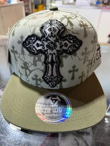 Faith Cross Hat Cap Religious black Grey Green Snapback Snap Back - Picture 1 of 4