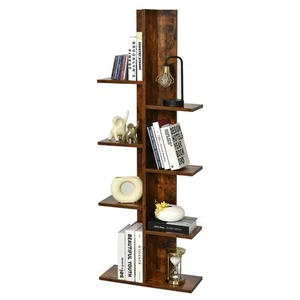 8-shelf Bookcase Freestanding Tree shelf Display Storage Stand - Picture 1 of 25