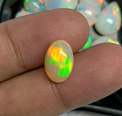 Редкий Натуральный Желтый Огненный Опал, Сотовый Опал Огонь Эитиопийский Опал Кабошон - Изображение 1 из 4