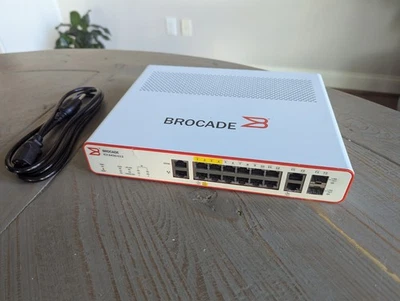 Brocade ICX 6430-C12 Gigabit PoE Network Switch ( 14 PORT W/4 PoE) - Image 1 of 4
