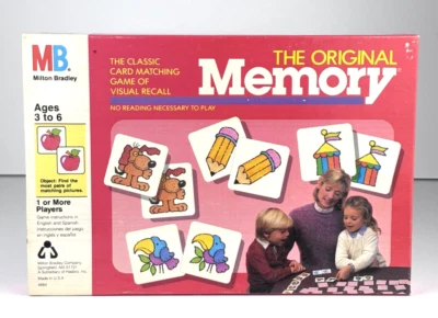 Vintage Milton Bradley 1986 The Original Memory Card Matching Game 4664 - Sealed - Image 1 of 4
