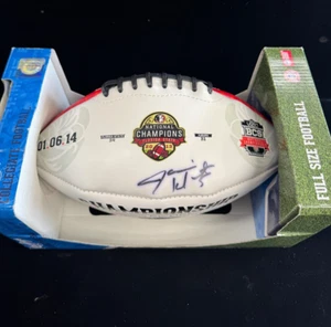 RARO 2014 FSU Rose Bowl BCS Championship Football - Firmado Jameis Winston - Imagen 1 de 4