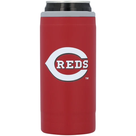Cincinnati Reds 12oz. Flipside Powdercoat Slim Can Cooler Cover
